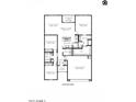 3 bedroom, 2 bath floor plan with 2 car garage at 1531 E Lardner Dr, Casa Grande, AZ 85122