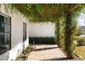 Brick patio with a pergola covered in lush greenery at 2604 E Downing Cir, Mesa, AZ 85213