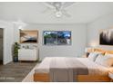 Main bedroom with a king-size bed and modern dresser at 1437 N 44Th St, Phoenix, AZ 85008