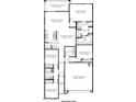 One-story house floor plan, four bedrooms, two baths, two car garage at 5596 E Arctic Ln, San Tan Valley, AZ 85140