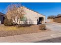 Front yard view of a house with mature trees and gravel at 910 W Prior Ave, Coolidge, AZ 85128