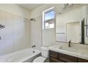 Clean bathroom with bathtub, shower, and modern vanity at 18231 E Coronado Cave Ct, Rio Verde, AZ 85263