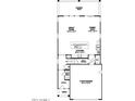 First floor plan showcasing kitchen, dining area, great room, and two-car garage at 2090 N Woodburne Pl, Chandler, AZ 85224