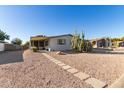 Front yard view of manufactured home with walkway and cacti at 1126 S 97Th Way, Mesa, AZ 85208