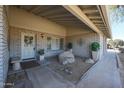 Inviting front entry with brick facade and a charming wreath at 2935 W Kristal Way, Phoenix, AZ 85027