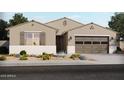 Single-story home with two-car garage and landscaping at 37053 W La Paz St, Maricopa, AZ 85138