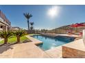 Inviting swimming pool with a spacious patio and mountain views at 14422 S 24Th Pl, Phoenix, AZ 85048