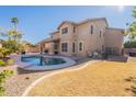 Home with private pool and grassy backyard at 2734 E Birchwood Pl, Chandler, AZ 85249