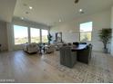 Modern dining room with stunning mountain views and an open floor plan at 14840 E Valley Vista Dr, Fountain Hills, AZ 85268