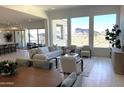 Open living area with stunning mountain views, hardwood floors, and ample natural light at 14840 E Valley Vista Dr, Fountain Hills, AZ 85268