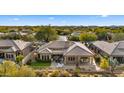 Backyard oasis with patio furniture and mountain views at 6358 E Evening Glow Dr, Scottsdale, AZ 85266