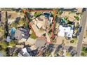Bird's-eye view of single-Gathering home and surrounding area at 10190 E Sunnyside Dr, Scottsdale, AZ 85260