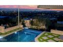 Expansive city views from the infinity pool at 7147 N 23Rd Pl, Phoenix, AZ 85020