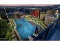 Elevated pool and patio with city views at 7147 N 23Rd Pl, Phoenix, AZ 85020