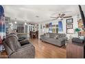 Bright living room featuring hardwood floors and comfy seating at 9333 E University Dr # 55, Mesa, AZ 85207
