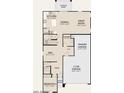 Two-story home floor plan showcasing a spacious layout with multiple bedrooms and a tandem garage at 47462 W Kenner Dr, Maricopa, AZ 85139