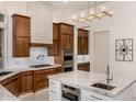 Modern kitchen featuring double ovens, gas cooktop, and custom cabinetry at 9655 N 130Th St, Scottsdale, AZ 85259
