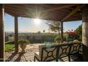 Covered patio with mountain views at 2235 E Vista Ave, Phoenix, AZ 85020