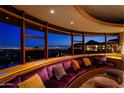 Curved seating area with city views at night at 6836 N 36Th St, Phoenix, AZ 85018