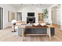 Modern living room featuring a marble fireplace and light color scheme at 5314 E Calle Del Norte --, Phoenix, AZ 85018