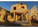 Two-story house under construction, showing framing and exterior features at 26111 N 23Rd Ave, Phoenix, AZ 85085