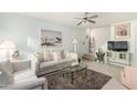 Bright living room with comfy seating and a view of the staircase at 4140 N 81St St, Scottsdale, AZ 85251