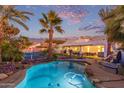 Inviting pool and spa with colorful landscaping at 12528 N 78Th St, Scottsdale, AZ 85260