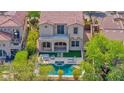 Elevated view of a stunning home with a resort-style backyard at 18381 N 93Rd St, Scottsdale, AZ 85255