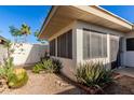 Small patio area with gravel and succulents next to the house at 5984 N 83Rd St, Scottsdale, AZ 85250
