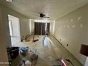 Living room undergoing renovations at 2239 E Wier Ave, Phoenix, AZ 85040