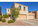 Tan two-story house with a three-car garage and landscaped front yard at 7046 W Mercer Ln, Peoria, AZ 85345