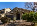 One-story house with brown garage door and landscaped front yard at 18239 N Cook Dr, Maricopa, AZ 85138