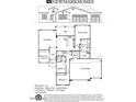 Detailed floor plan showcasing layout of residence with living spaces, bedrooms, and attached three-car garage at 25505 W Brookhart Way, Wittmann, AZ 85361