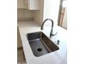 Stainless steel sink with contemporary faucet in kitchen at 2834 S Extension Rd # 1032, Mesa, AZ 85210