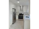 Modern kitchen, stainless steel appliances, white cabinets at 2834 S Extension Rd # 1032, Mesa, AZ 85210