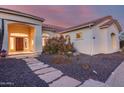 Front entry with stone walkway leading to a charming home at 3756 E Galvin St, Cave Creek, AZ 85331