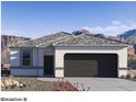 Single-story home with a two-car garage and desert landscaping at 5501 E Rock Bush Ln, San Tan Valley, AZ 85140