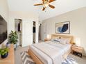 Spacious bedroom with double closets and ceiling fan at 4350 E Longhorn St, San Tan Valley, AZ 85140