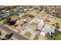 Aerial view of house, pool, and expansive lot at 3312 E Flower St, Phoenix, AZ 85018