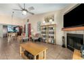 Spacious living room with a fireplace and ample seating at 4135 N 17Th St # 8, Phoenix, AZ 85016