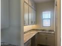 Bright pantry with ample shelving and granite countertop at 1006 W Superstition Ct, Queen Creek, AZ 85140