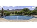 Inviting pool with fountain and mountain backdrop at 25763 N 116Th St, Scottsdale, AZ 85255