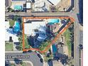 Bird's-eye view showing house, pool, and large lot at 102 W El Caminito Dr, Phoenix, AZ 85021