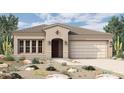 Single-story home with a two-car garage and desert landscaping at 33010 N 131St Dr, Peoria, AZ 85383