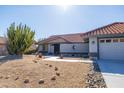 Landscaped front yard with gravel and cactus plants at 14607 W Sky Hawk Dr, Sun City West, AZ 85375