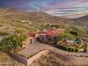 Aerial view of a luxurious home and landscape at 11510 E Mirasol Cir, Scottsdale, AZ 85255