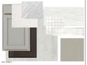 Selection of neutral interior finishes featuring floors, tiles, counter and cabinet samples at 3363 W Sunstone Dr, San Tan Valley, AZ 85144