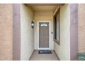 Front entry with security door and welcoming mat at 19043 N Aztec Point Dr, Surprise, AZ 85387