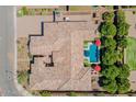 House with pool and lush landscaping in a residential area at 3633 E Encanto St, Mesa, AZ 85205