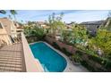 Elevated view of a refreshing blue swimming pool at 4923 E Paradise Ln, Scottsdale, AZ 85254